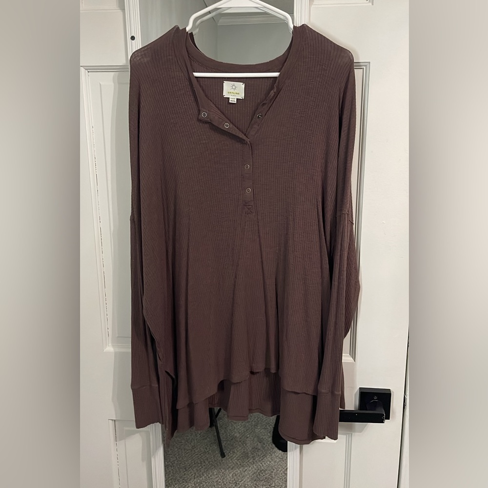 Aerie ribbed Henley